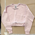 Reebok Womens Pink Cropped Crewneck Sweatshirt Size S