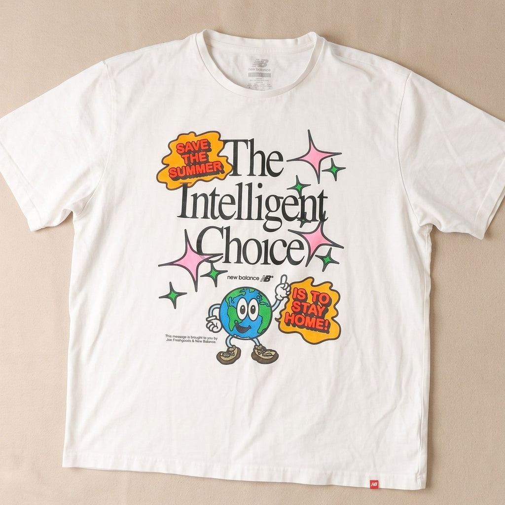 New Balance The Intelligent Choice Save The Summer Graphic T-Shirt White XL