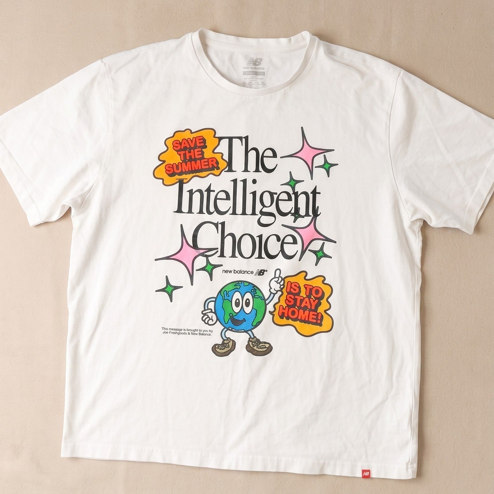 New Balance The Intelligent Choice Save The Summer Graphic T-Shirt White XL