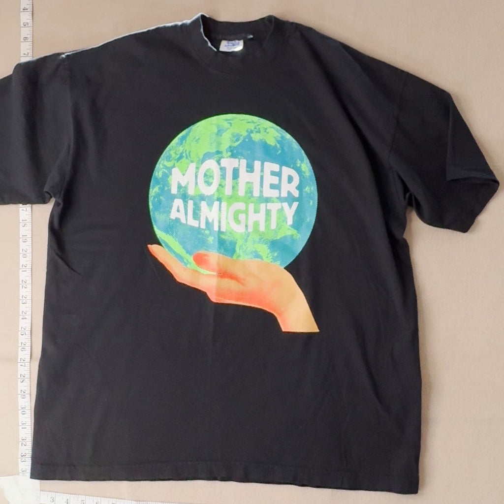 Tesla Mother Almighty Earth Hand Graphic T-Shirt XL Black Made in USA