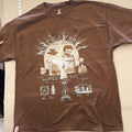 Nikola Tesla Graphic T-Shirt Science Inventions Brown Hanes Mens XL
