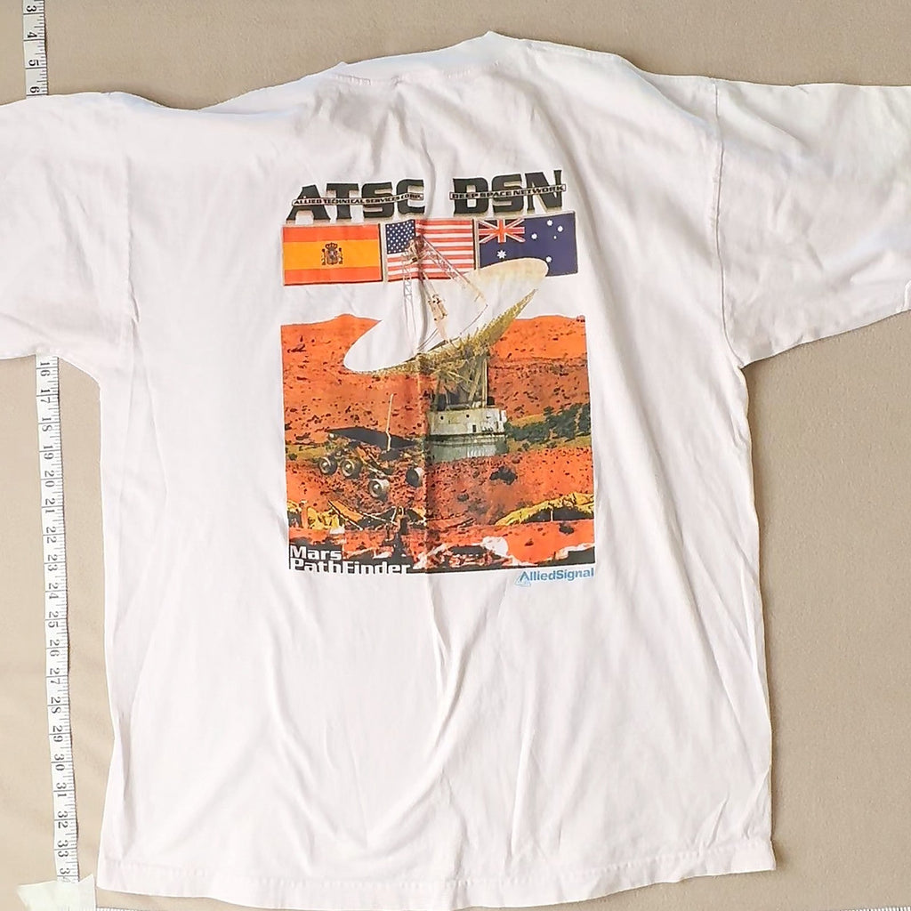 Vintage Murina Mars Pathfinder ATSE DSN T-Shirt White Single Stitch XL USA