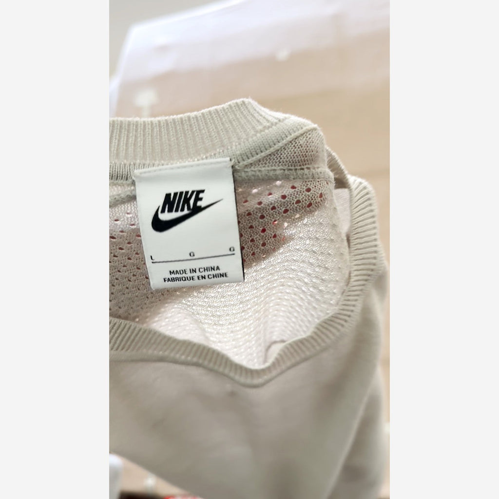Nike x Stussy Long Sleeve Knit Shirt Grey Mesh Panels Large