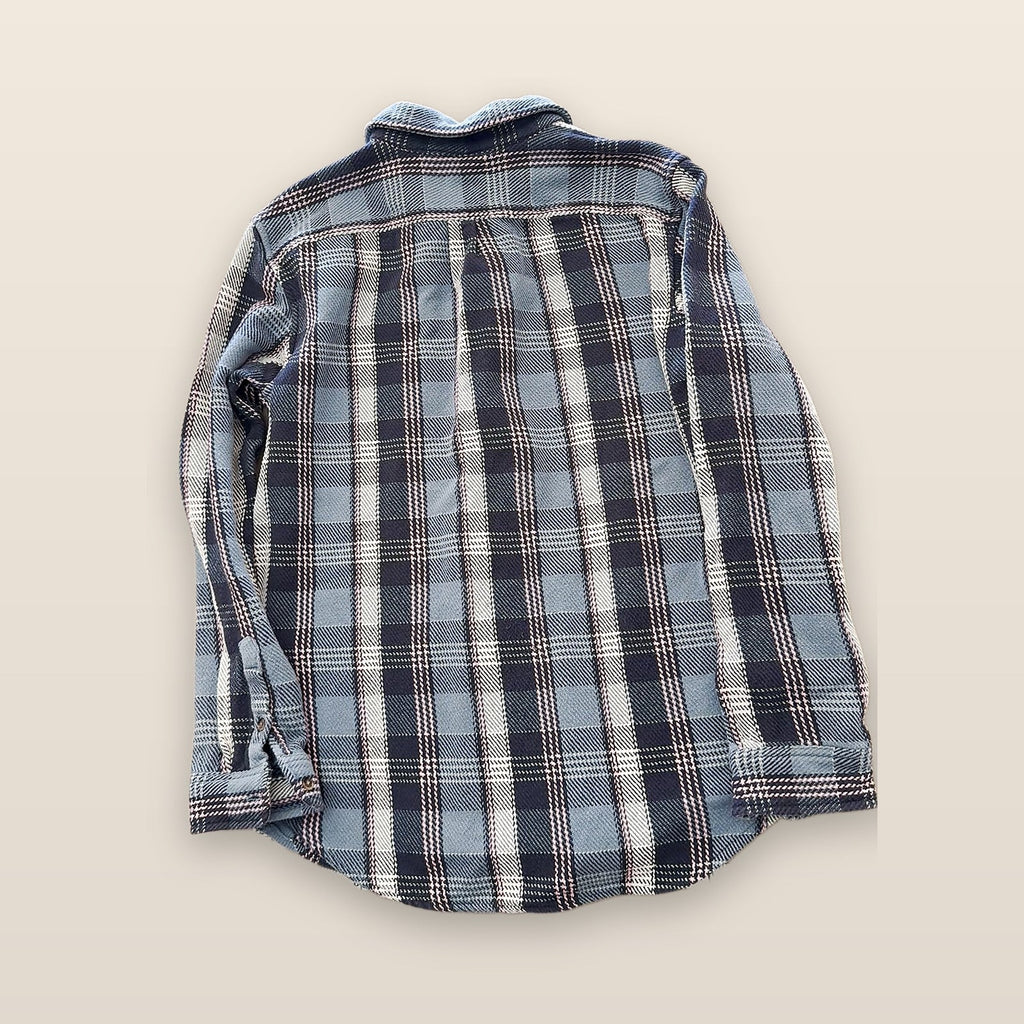 Gap Standard Fit Plaid Flannel Button Up Shirt Men's Size L Blue