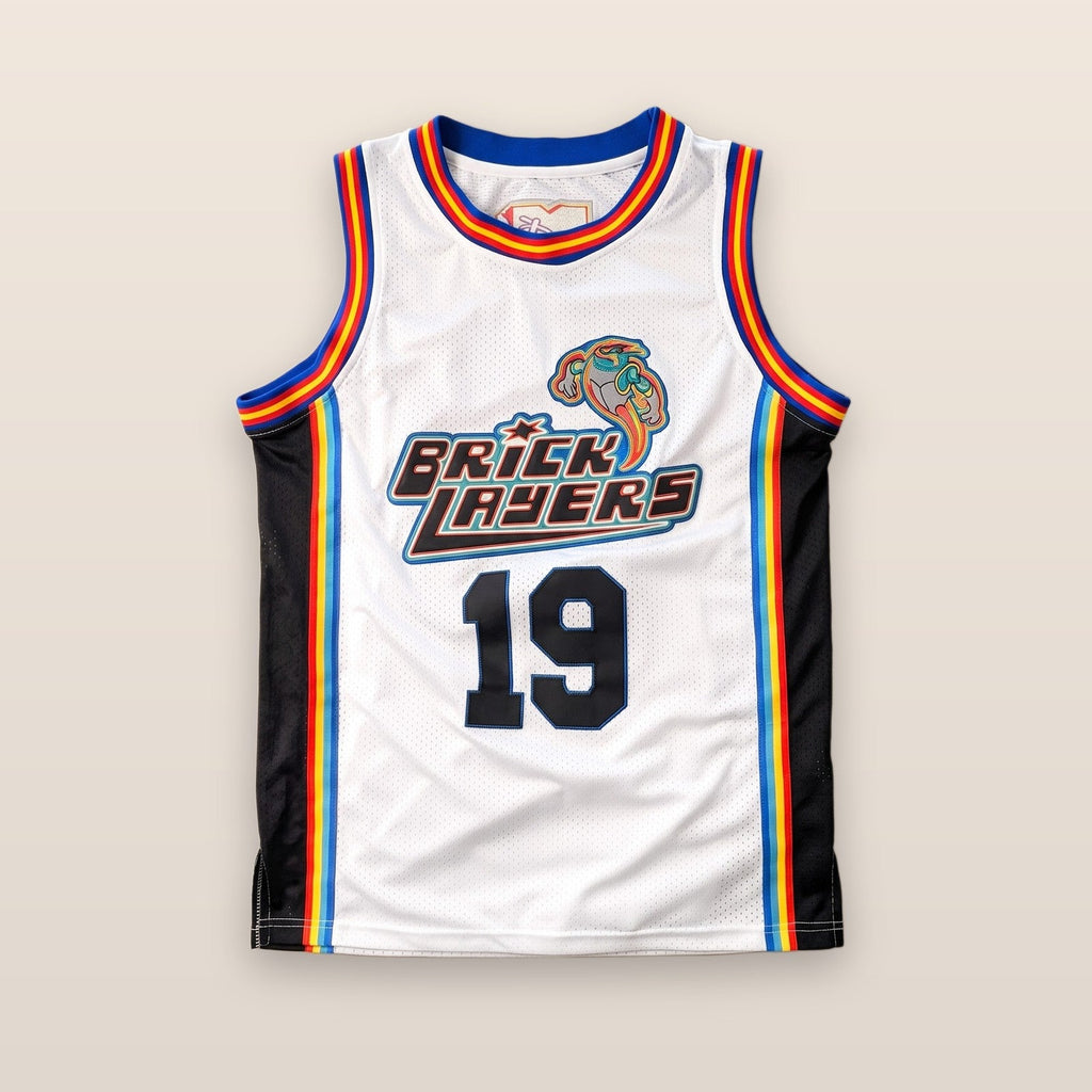 Aaliyah MTV Rock N Jock Brick Layers 19 Jersey Basketball White Multi Medium