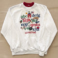 Vintage Gopher Sport Alphabet School Teacher Sweatshirt White Made In USA XL