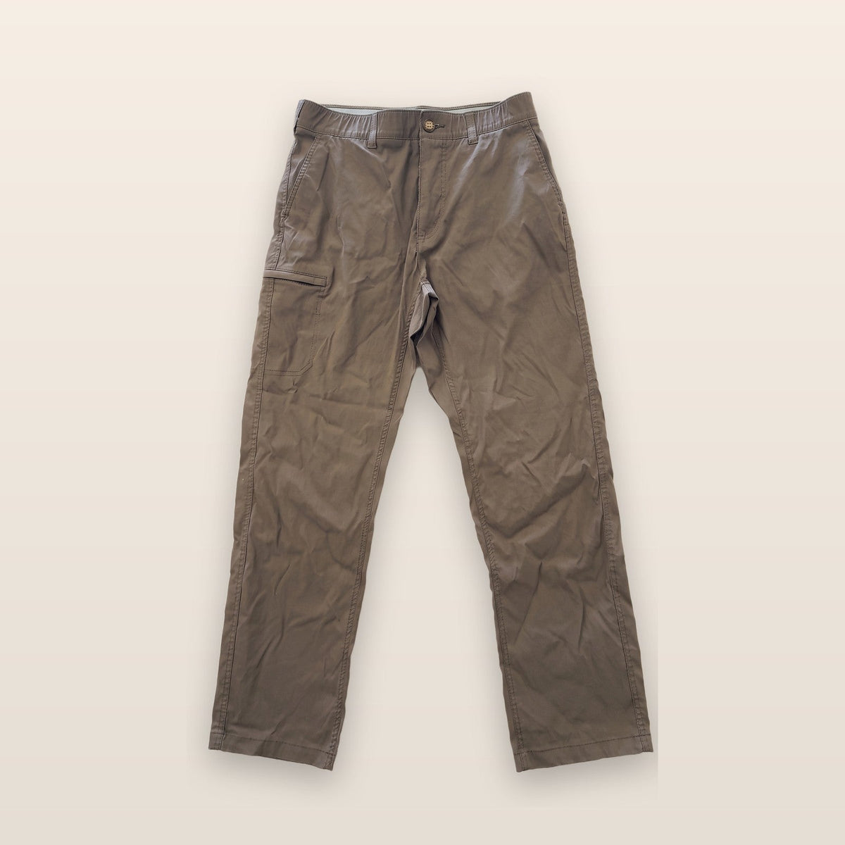UB Tech Men's Brown Nylon Blend Performance Cargo Pants Size 32x30