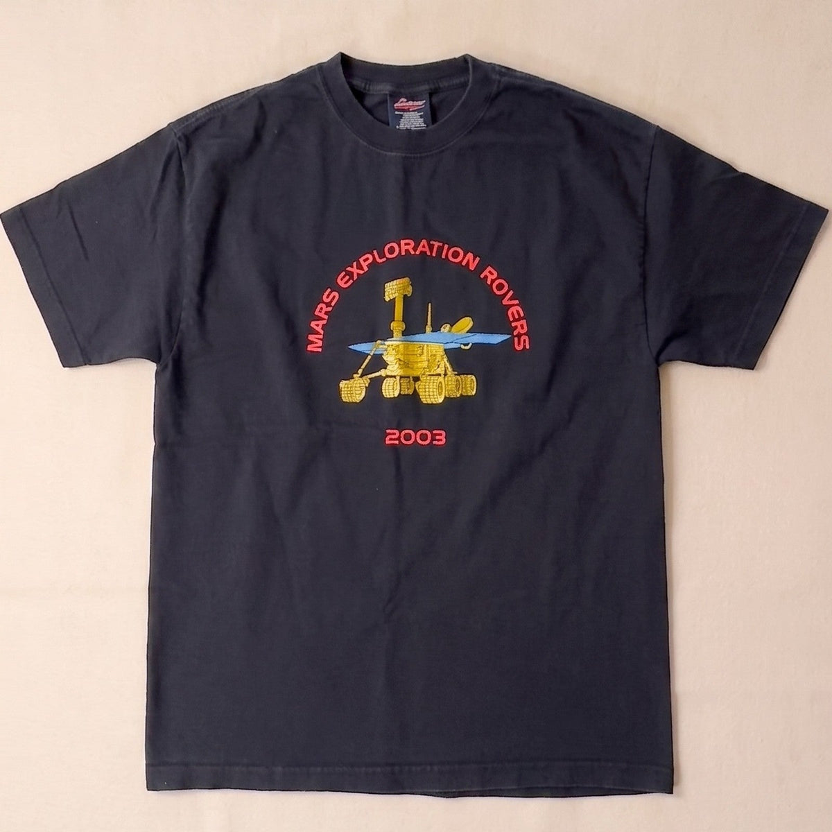 Vintage 2003 Mars Exploration Rovers NASA Space Graphic T-Shirt Black Size L