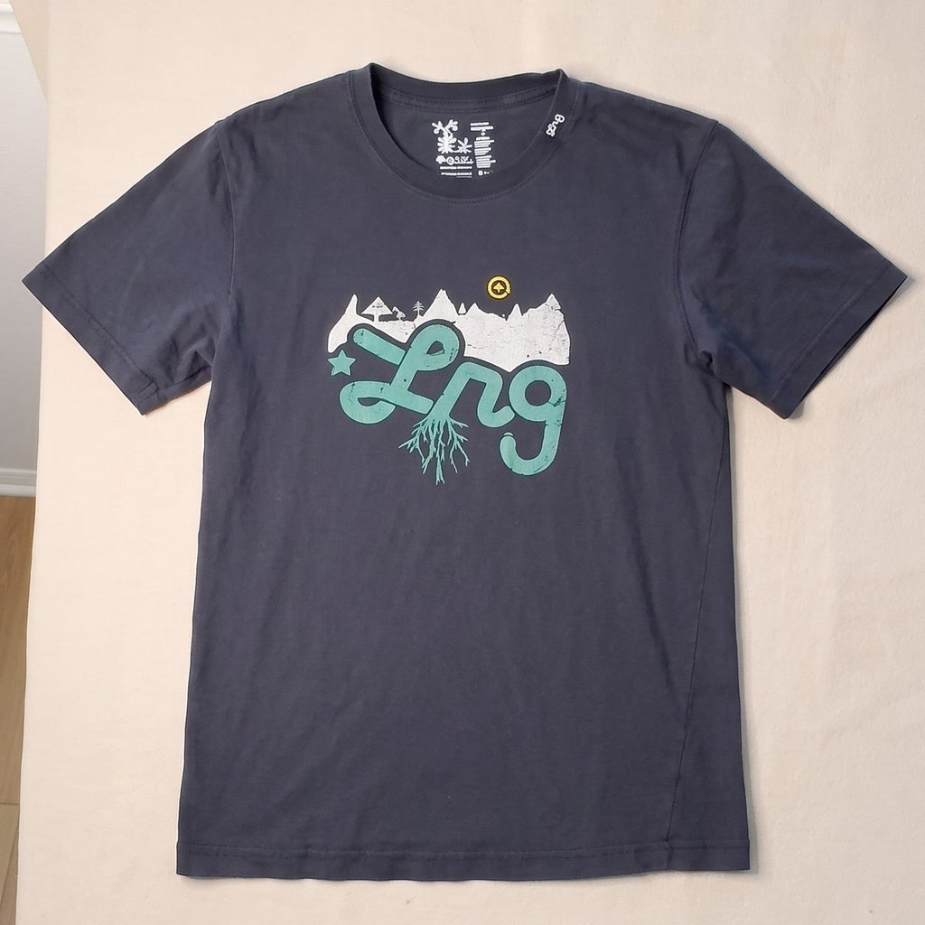 LRG Lifted Research Group Roots Mountain Graphic T-Shirt Black Men's Size M
