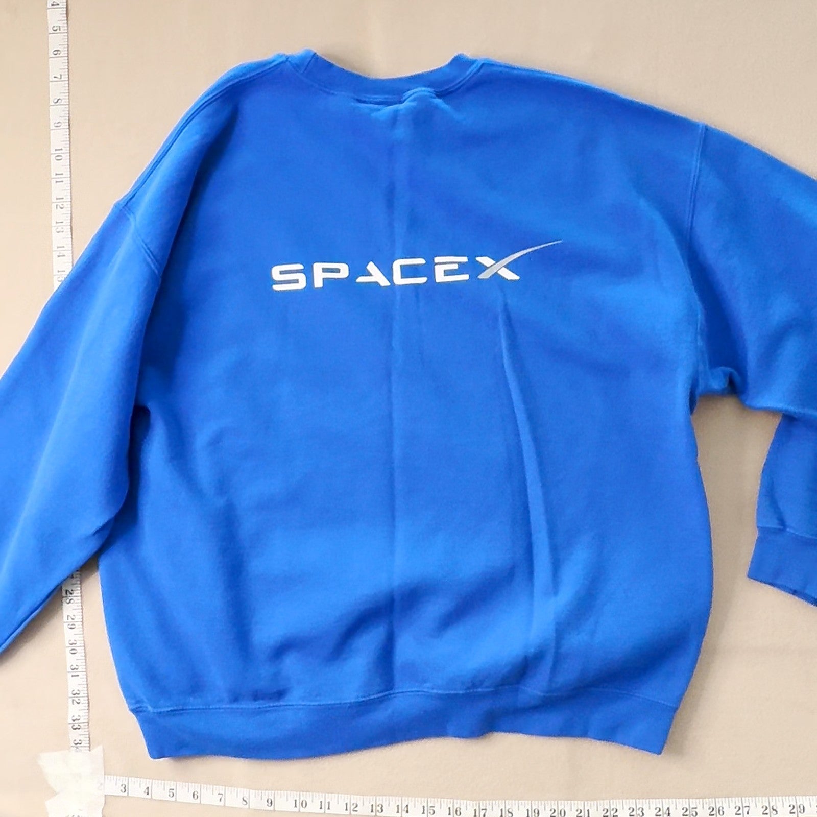 SpaceX Official Crewneck Sweatshirt Blue Logo Pullover Mens Size XL