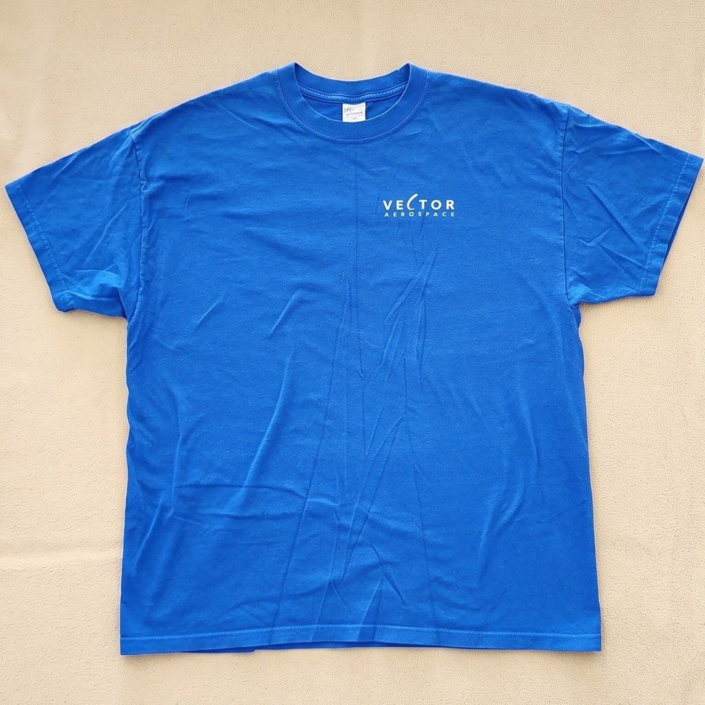 Vector Aerospace T-Shirt XL Blue Aviation Engine Graphic Promo Tee