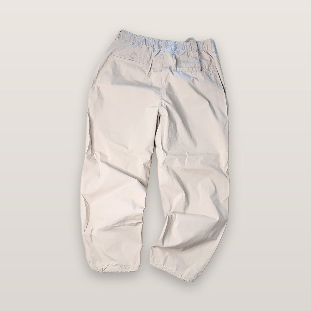Uniqlo Men's Khaki Beige Cotton Blend Pants Elastic Waist Size M