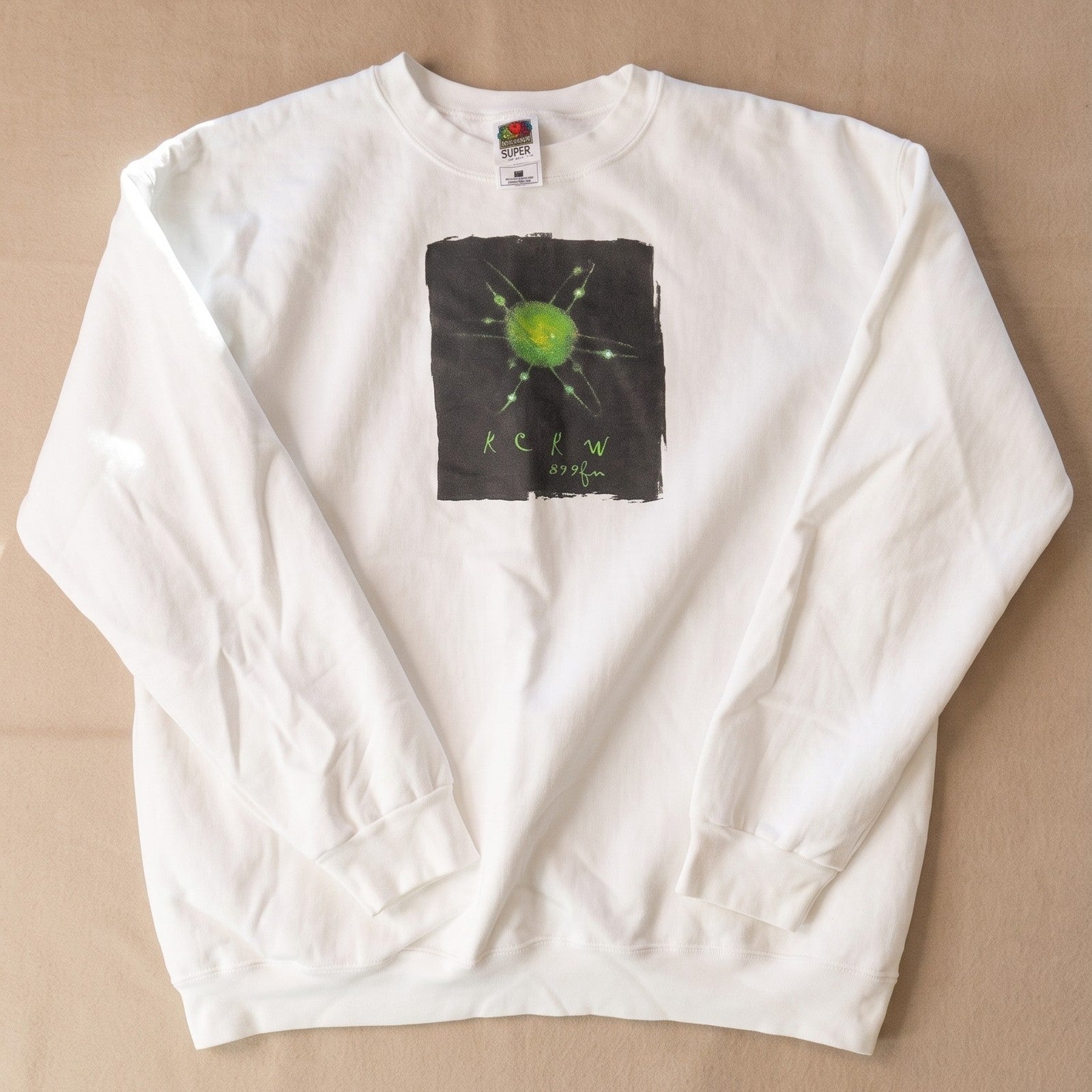 Vintage 1996 P.C.P.W. Graphic Sweatshirt White Fruit of the Loom Unisex XL