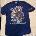 Hanes Beefy-T An Amusement Park for the Mind Graphic T-Shirt Navy Blue Size L