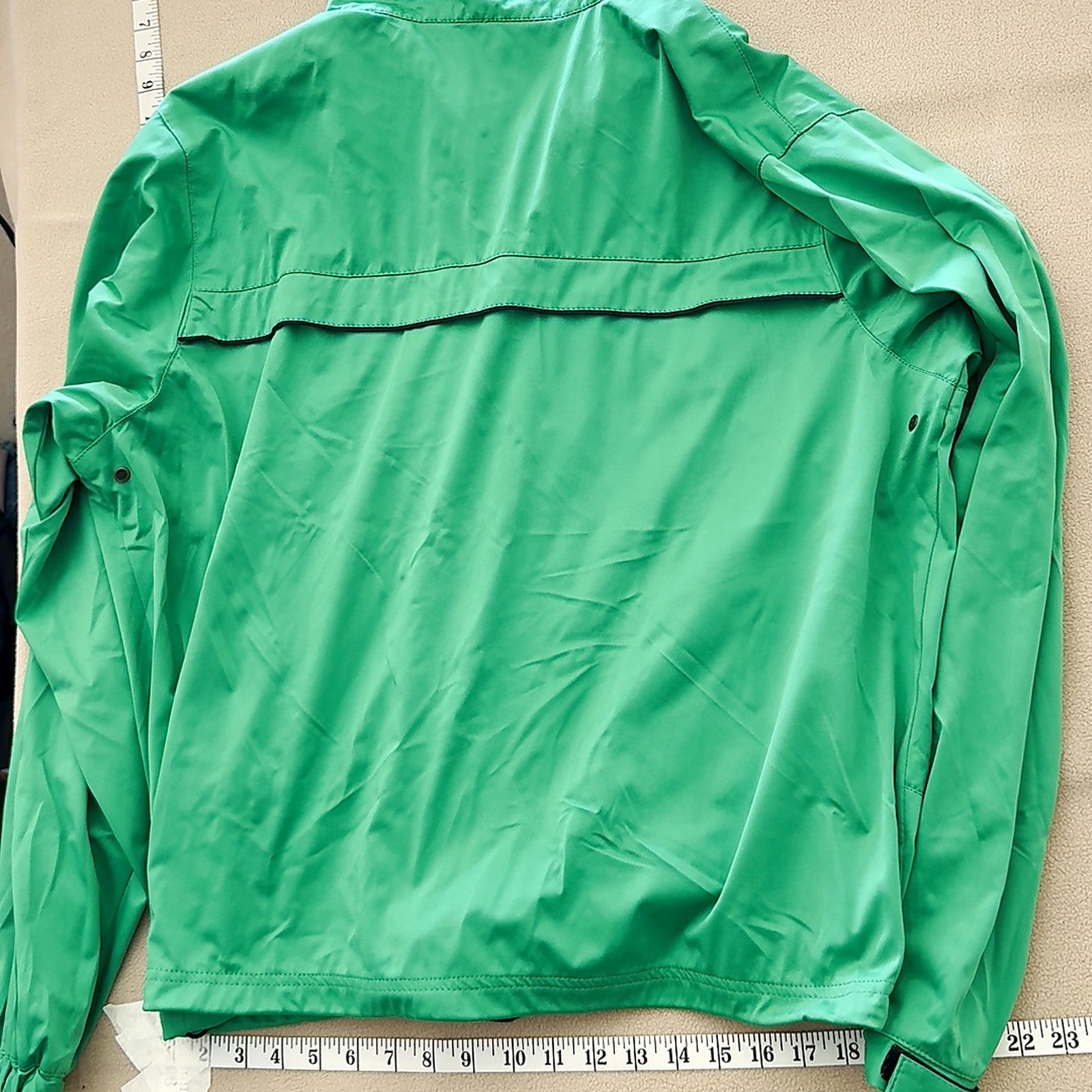 AHEAD Men's Green Full Zip Windbreaker Jacket Outerwear Size XL