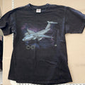 Vintage C-17 Globemaster Military Aircraft Graphic T-Shirt Oneita Power-T L