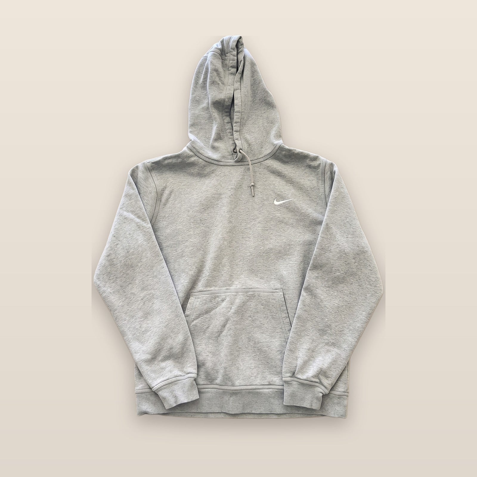 Nike Pullover Hoodie Sweatshirt Gray Embroidered Swoosh Logo Size XL