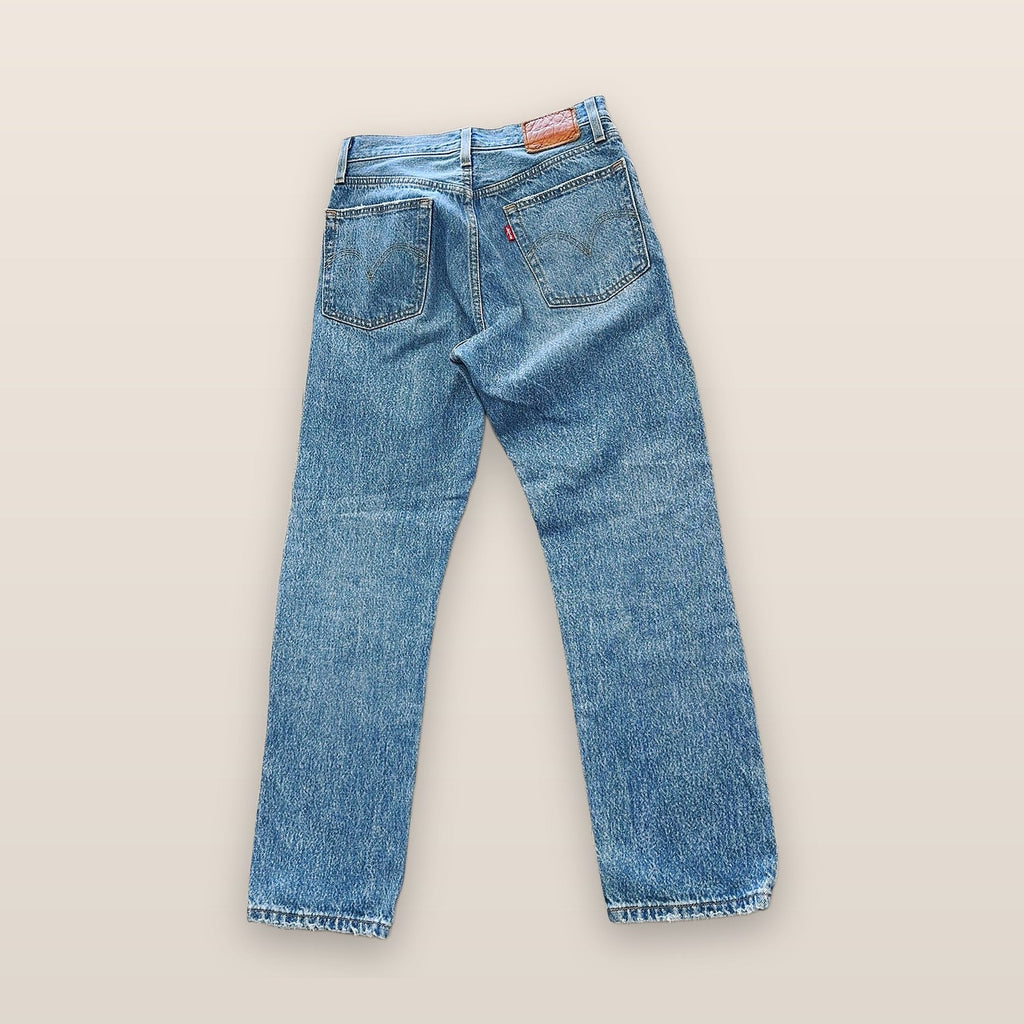 Levi's 501 Button Fly Jeans Light Wash Blue Denim W24 L26