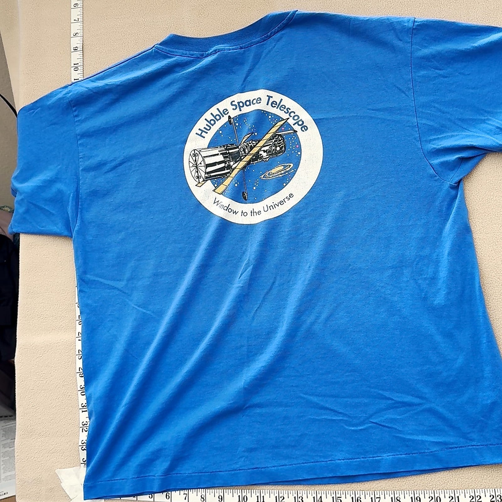 Vintage Hubble Space Telescope Window to the Universe T-Shirt Adult XL Blue USA