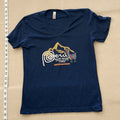 Peru Machu Picchu Graphic T-Shirt Navy Blue V-Neck 100% Cotton Women's Size M