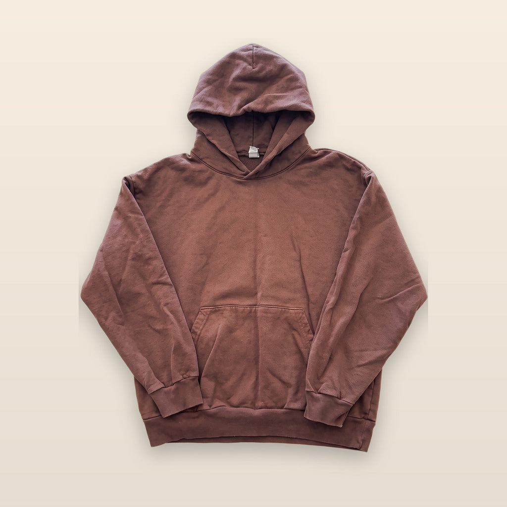 Blank Brown Hoodie Sweatshirt Long Sleeve Pullover Basic Minimalist
