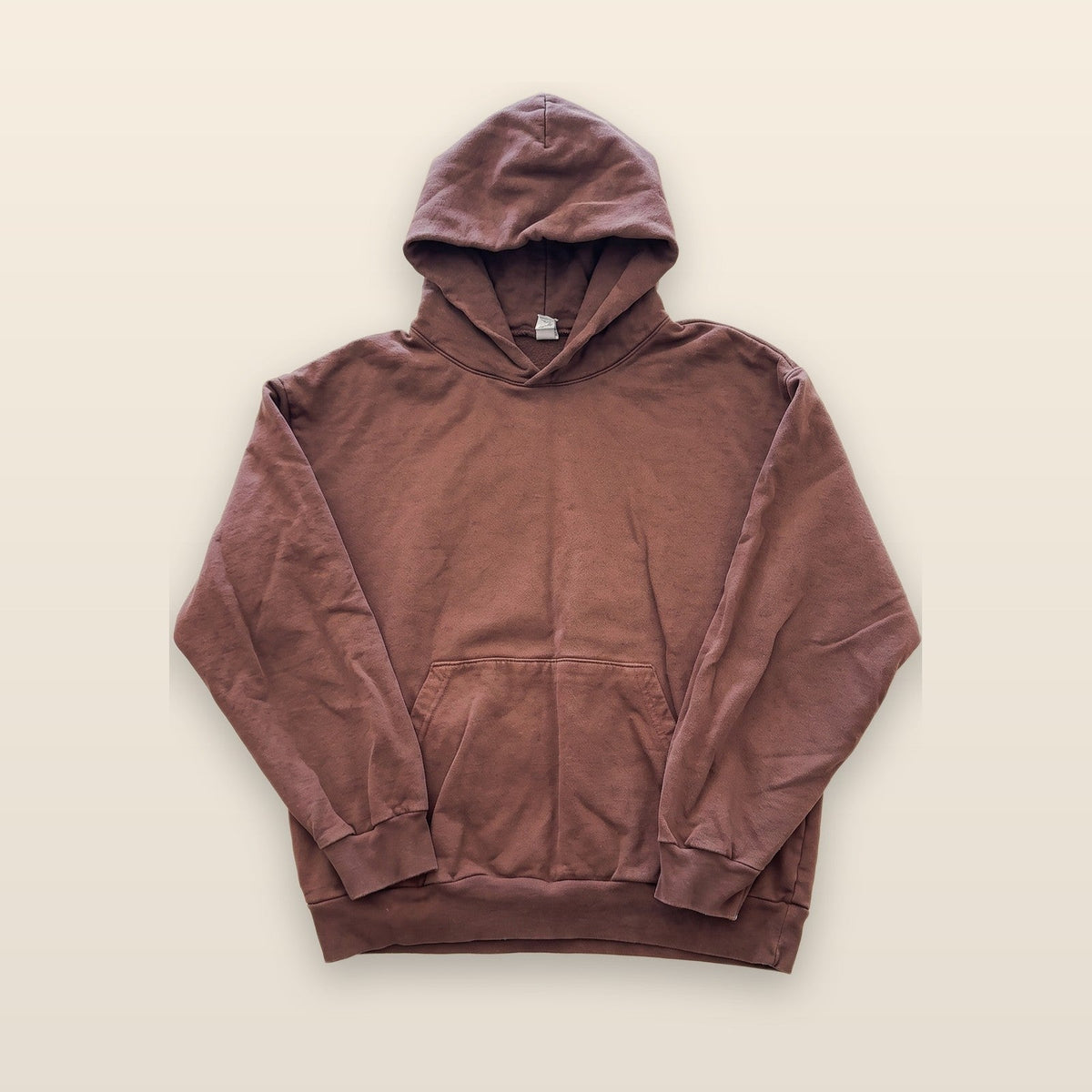 Blank Brown Hoodie Sweatshirt Long Sleeve Pullover Basic Minimalist
