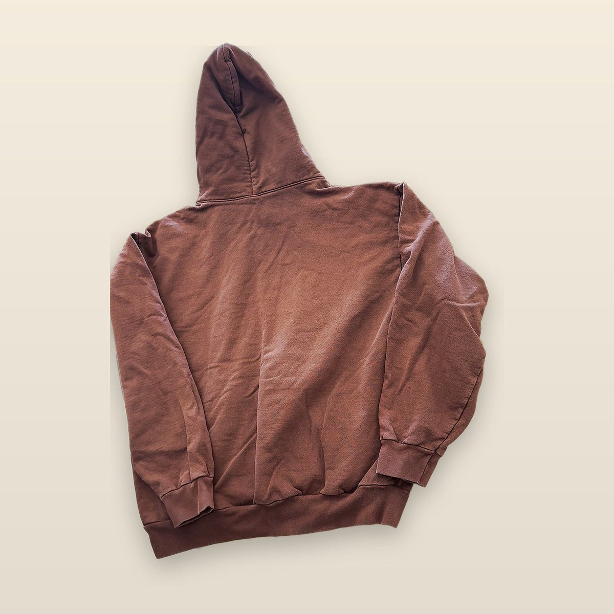 Blank Brown Hoodie Sweatshirt Long Sleeve Pullover Basic Minimalist