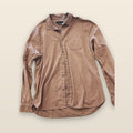 Urban Outfitters Men's Button-Down Long Sleeve Shirt Brown Size Large