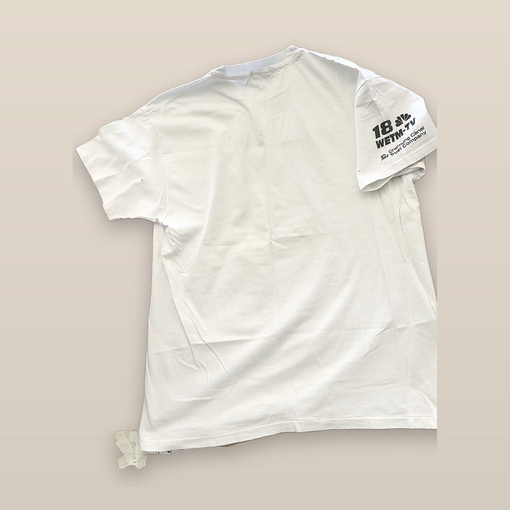 Vintage STS-63 Space Shuttle T-Shirt WETM-TV Graphic Tee White Space Memorabilia