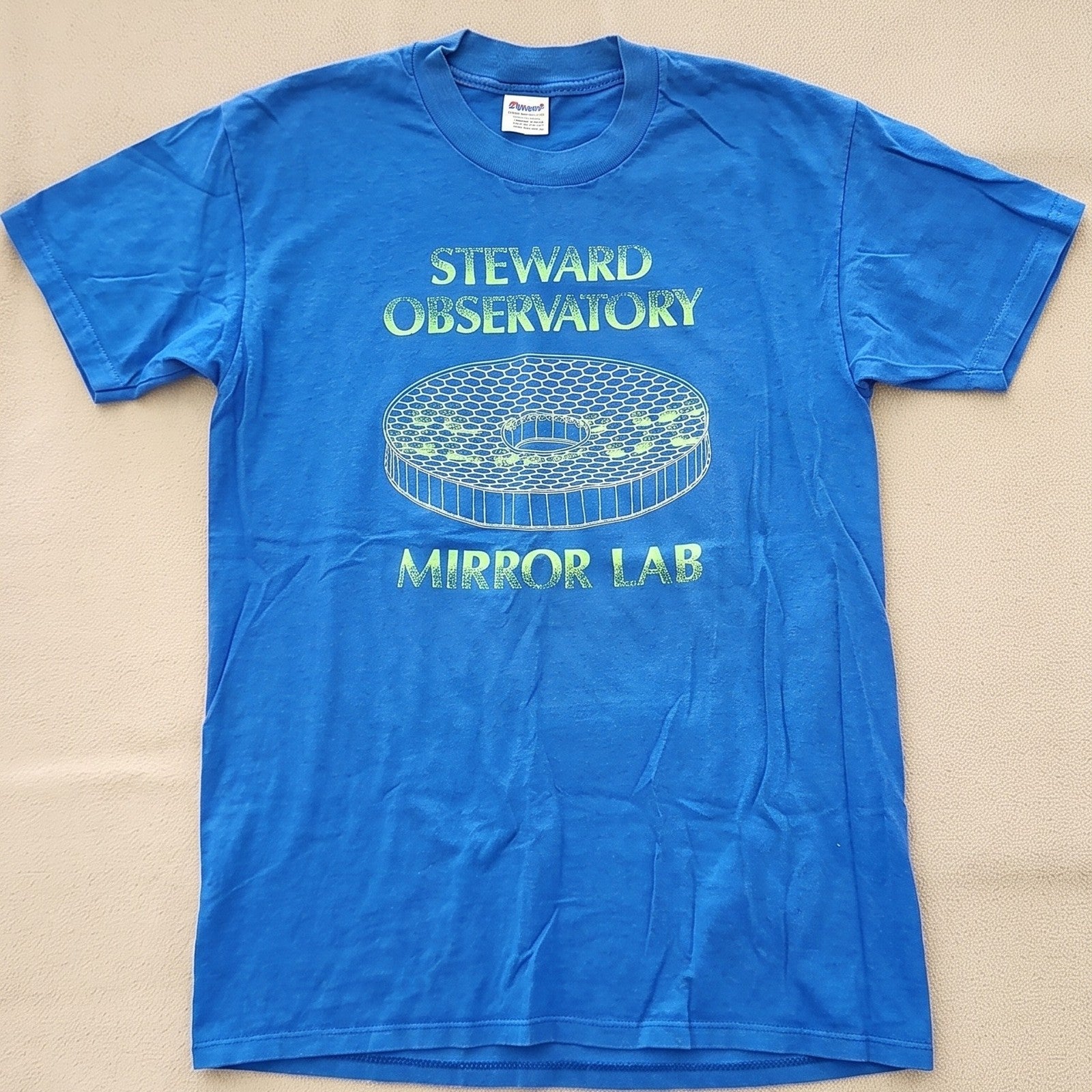 Vintage 1988 Steward Observatory Mirror Lab Astronomy T-Shirt Stedman Blue L