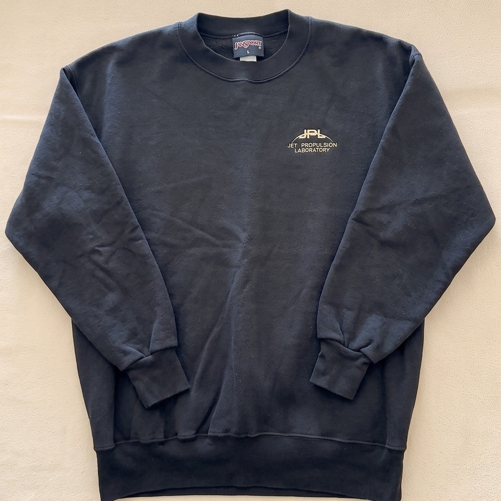 JanSport Jet Propulsion Laboratory JPL Crewneck Sweatshirt Black L