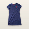 U.S. Polo Assn. Women's Short Sleeve V-Neck Dress Navy Blue Size L