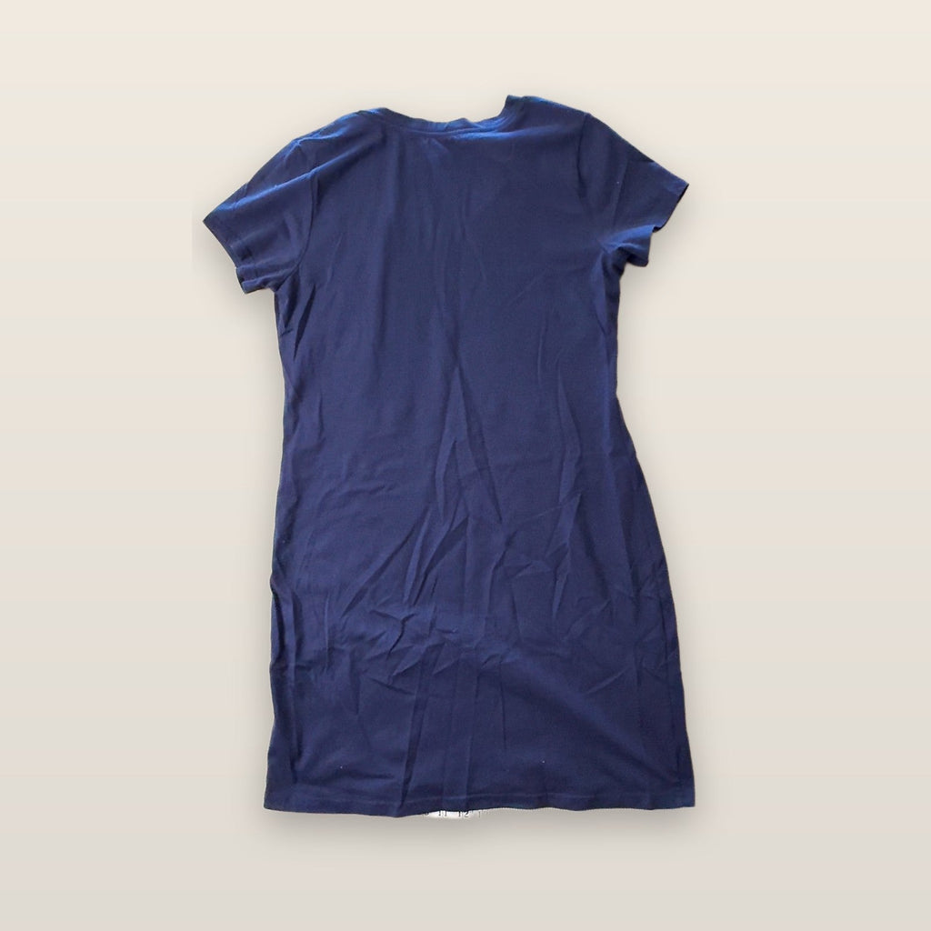 U.S. Polo Assn. Women's Short Sleeve V-Neck Dress Navy Blue Size L