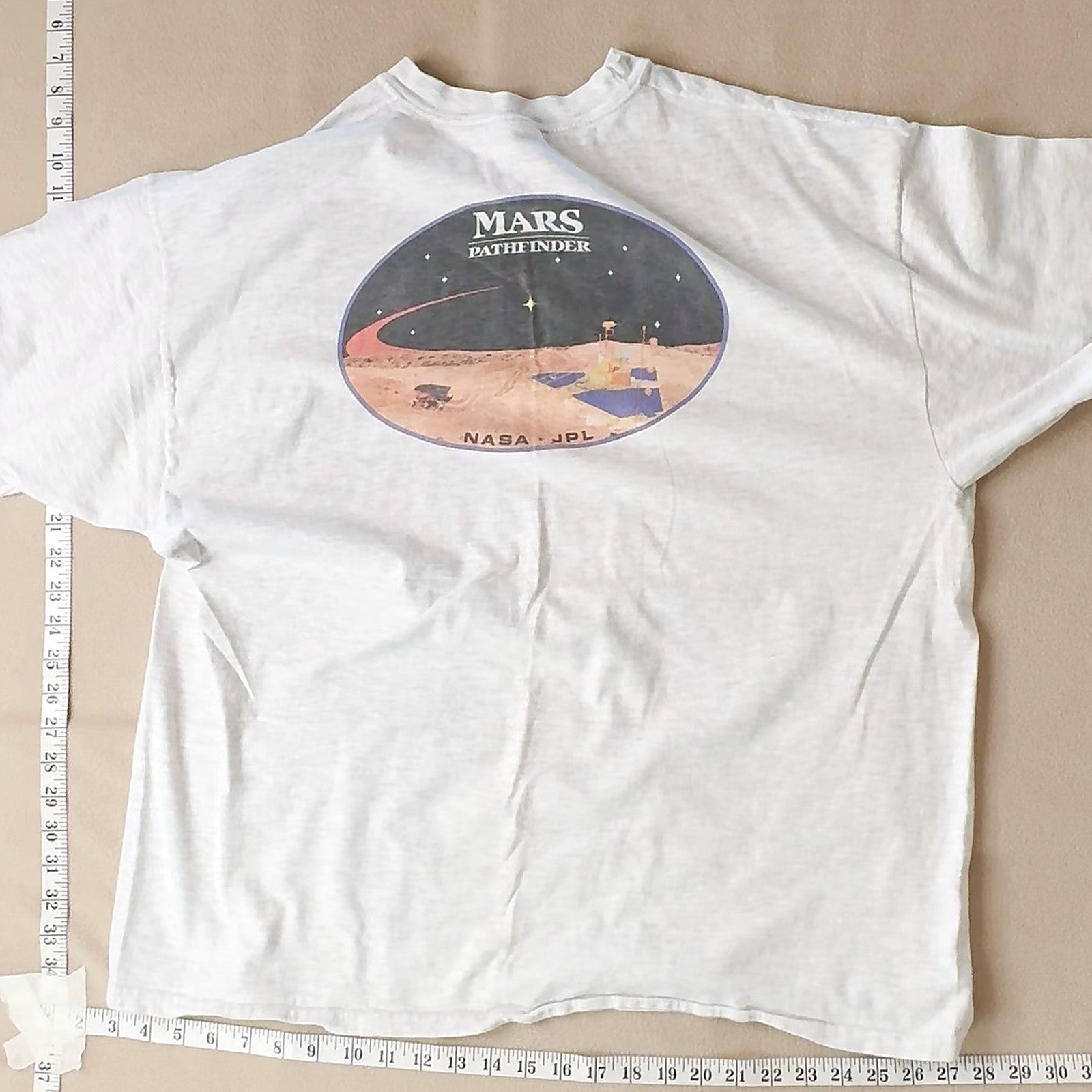 NASA JPL Mars Pathfinder T-Shirt Hanes Beefy-T White XXL