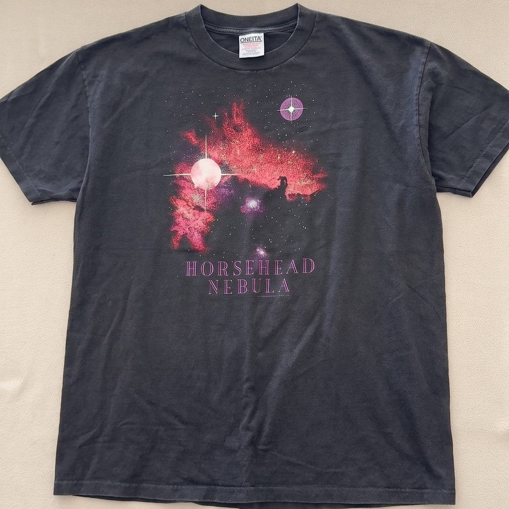 Vintage 90s Oneita Horsehead Nebula Astronomy Space Graphic T-Shirt Black XL
