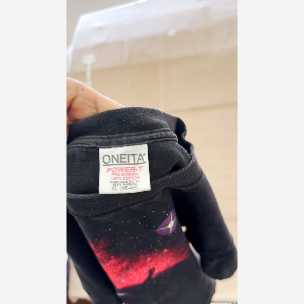 Vintage 90s Oneita Horsehead Nebula Astronomy Space Graphic T-Shirt Black XL