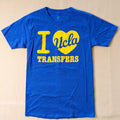 Hanes I Love UCLA Transfers T-Shirt Blue Yellow Heart Graphic Tee Men's Size S