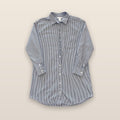 H&M Mama Maternity Long Sleeve Button Down Shirt Tunic Blue White Striped M