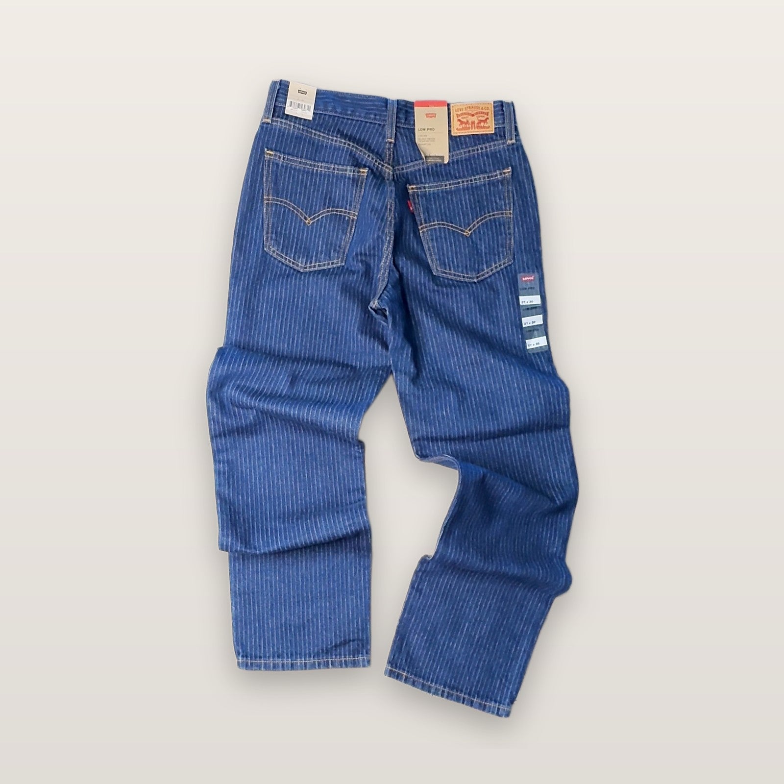 Levi's Striped Denim Jeans Blue Pinstripe NWT Size 27 x 30