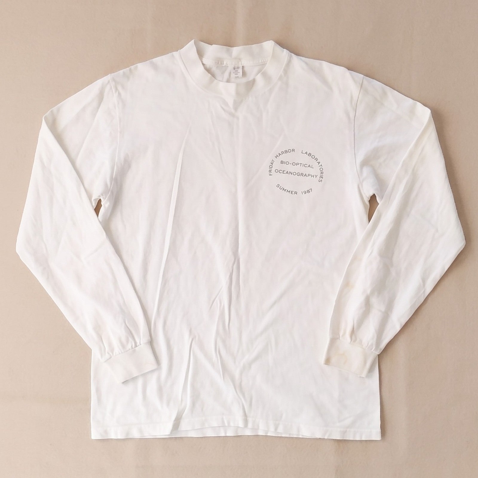 Vintage 1990 Bio-Optical Oceanography Long Sleeve T-Shirt Stedman M Science