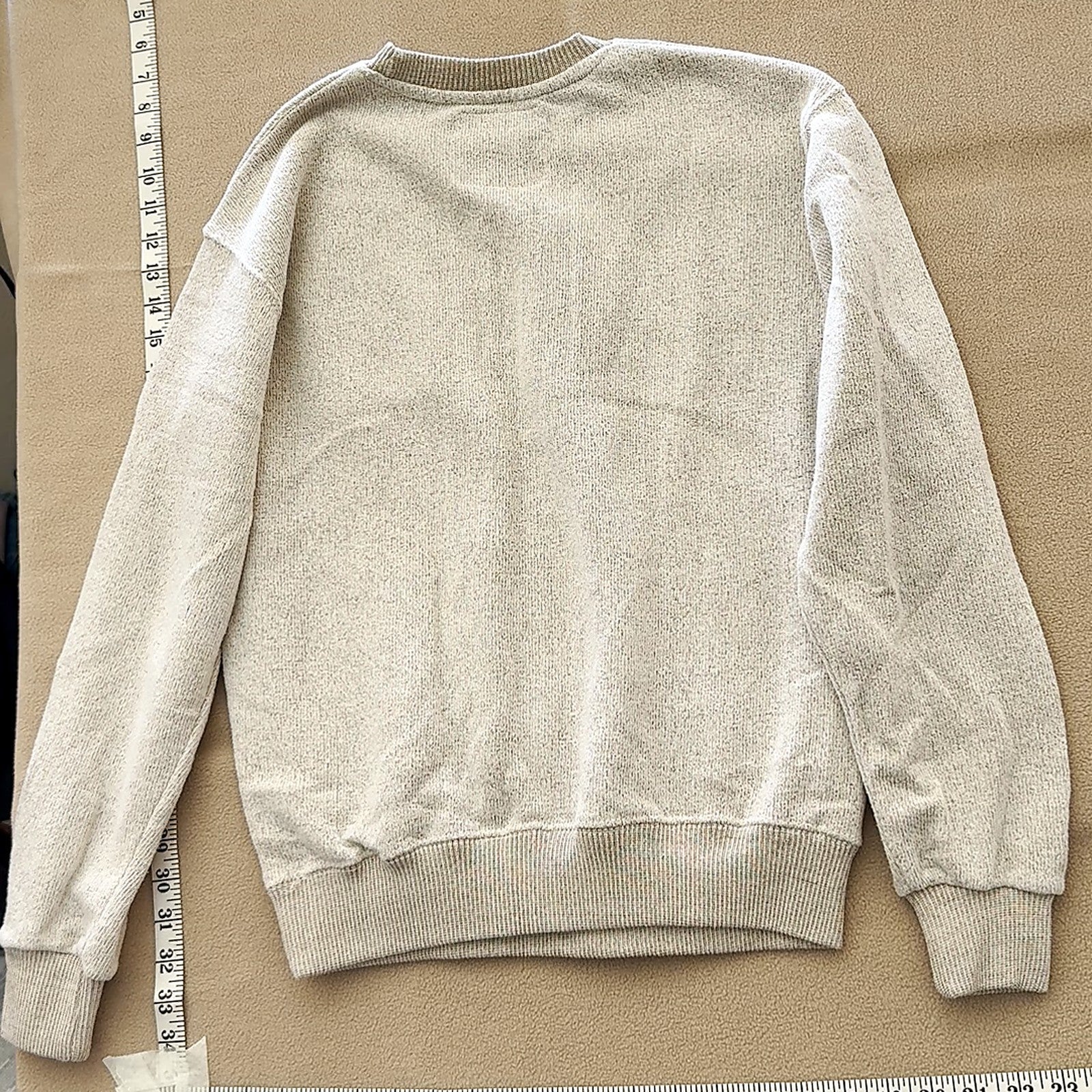 New York Popular Los Angeles Crewneck Sweatshirt Size S Beige