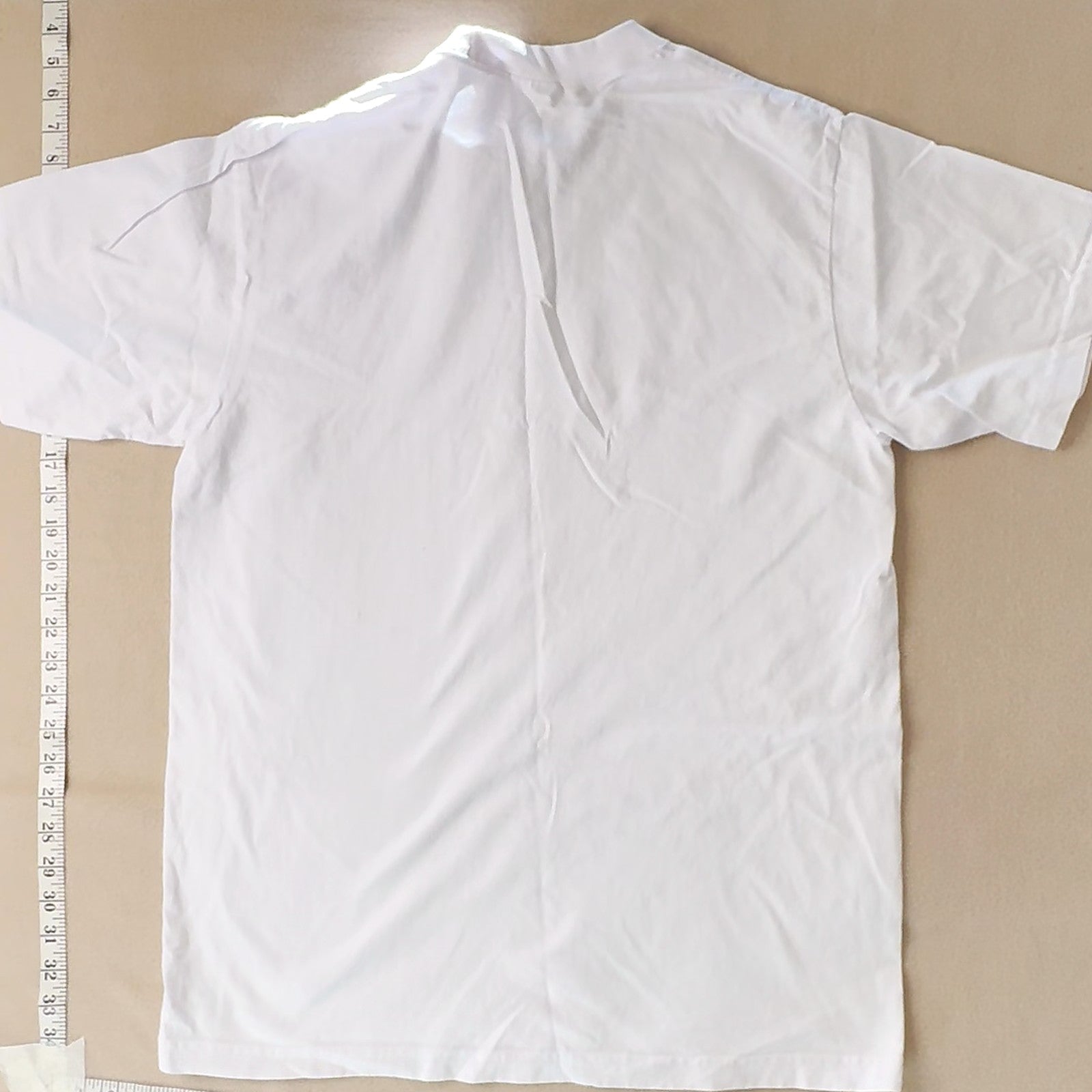 Shaka Wear Streetwear Essentials Blank T-Shirt White Cotton Size L Large