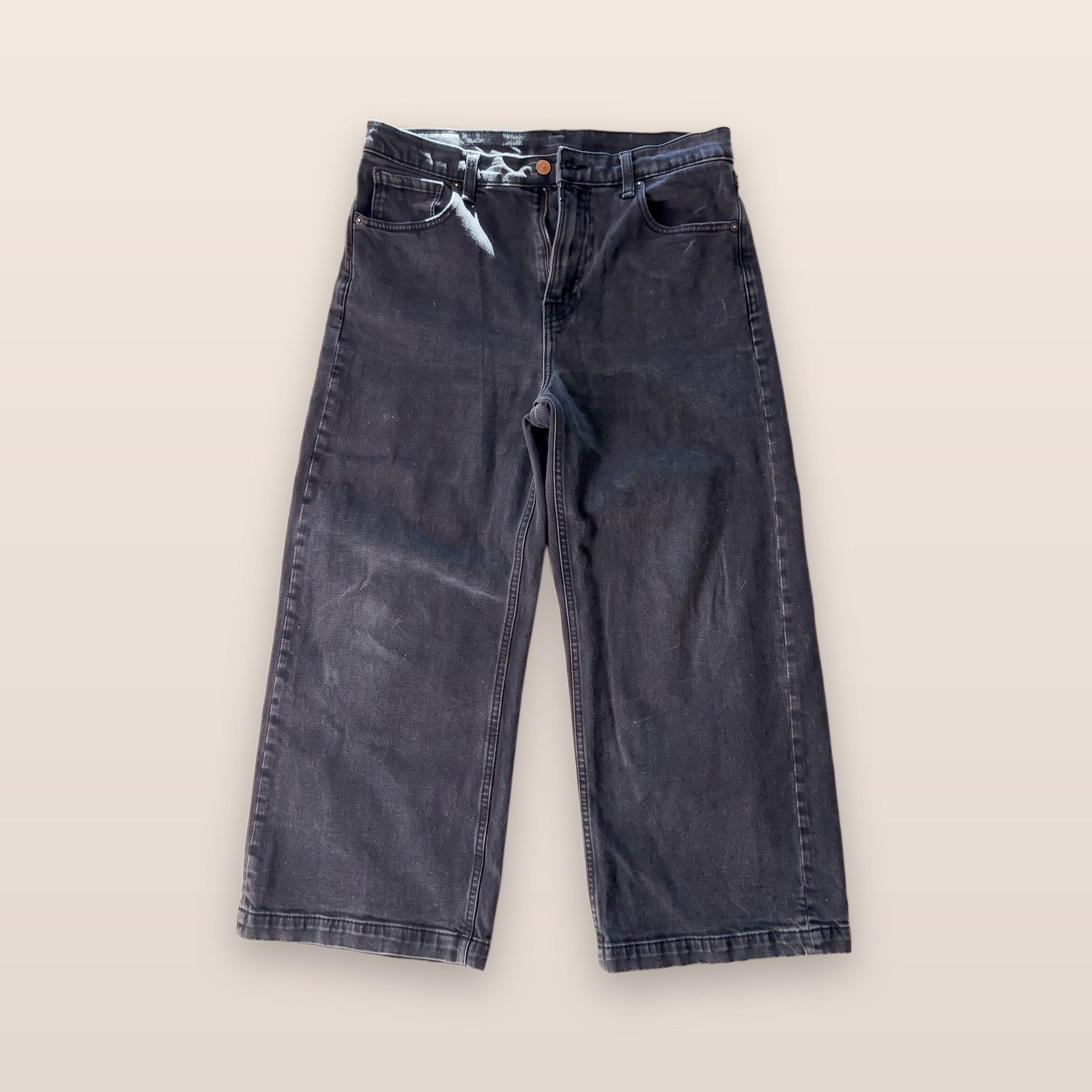 Gap High Rise Stride Ankle Jeans Black Wash Denim Women's Size 30 | 10R