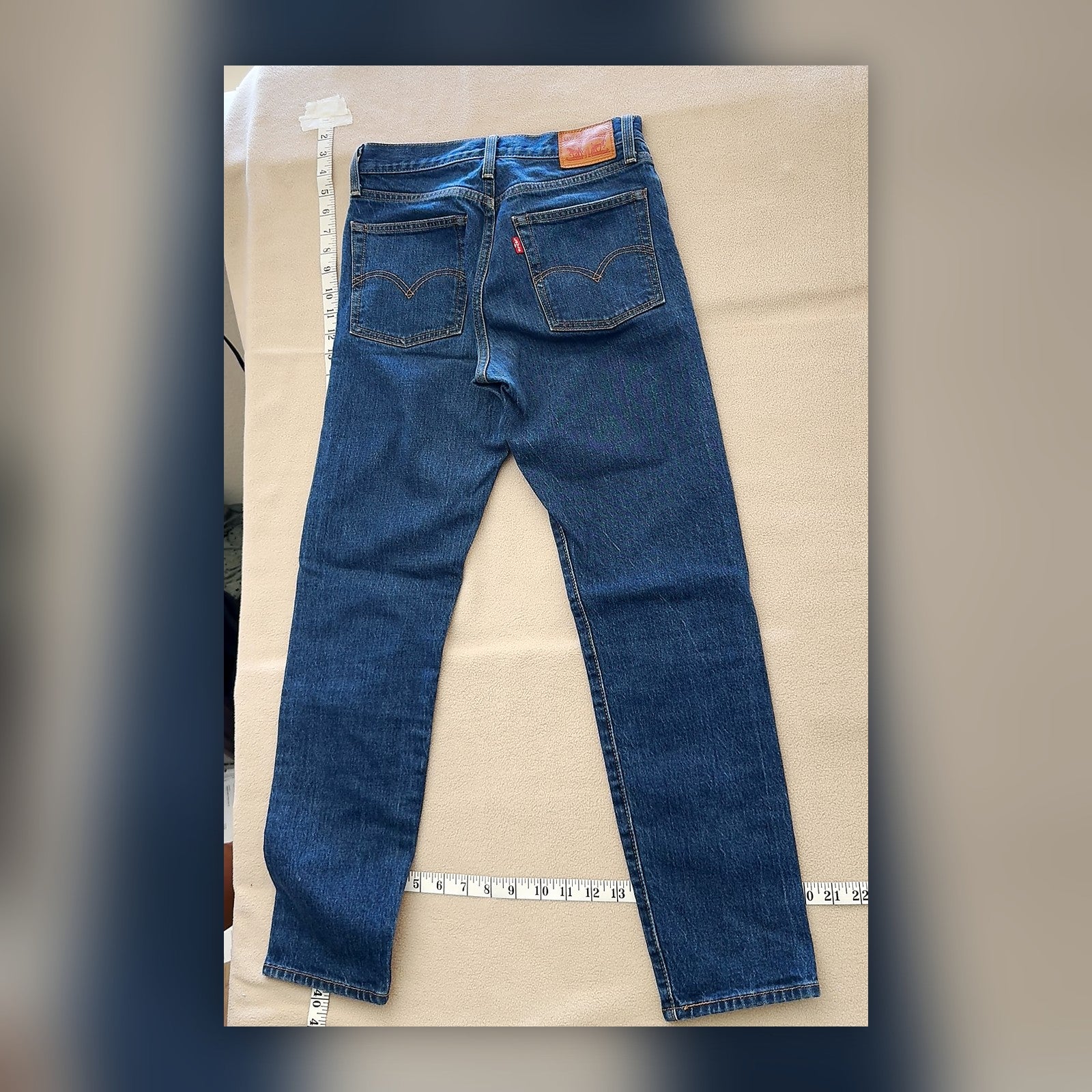 Levi's Blue Denim Jeans Button Fly Straight Leg Size 26