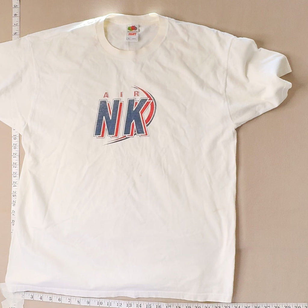 Vintage Air NK Graphic T-Shirt Fruit of the Loom Heavy Cream Size XL USA
