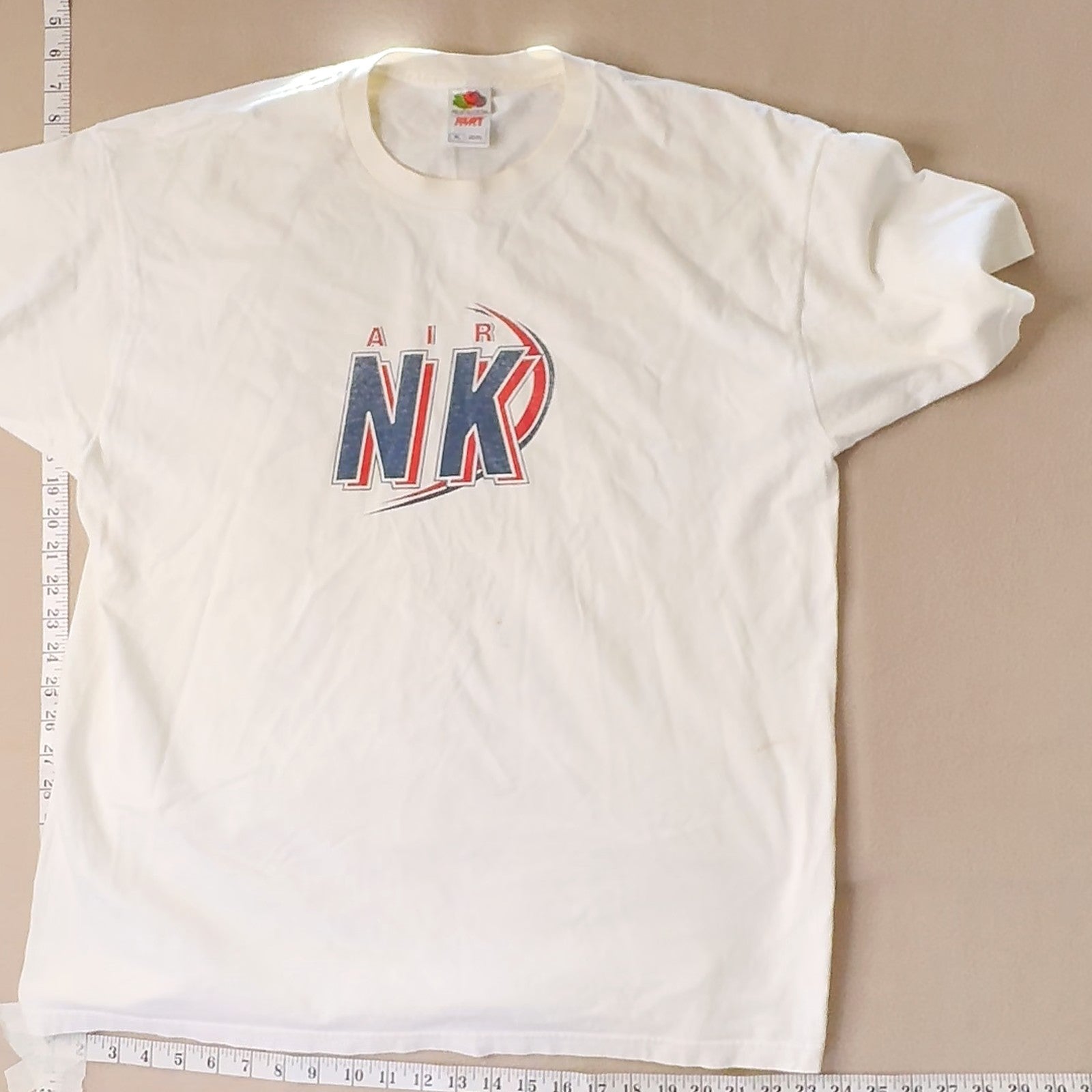 Vintage Air NK Graphic T-Shirt Fruit of the Loom Heavy Cream Size XL USA
