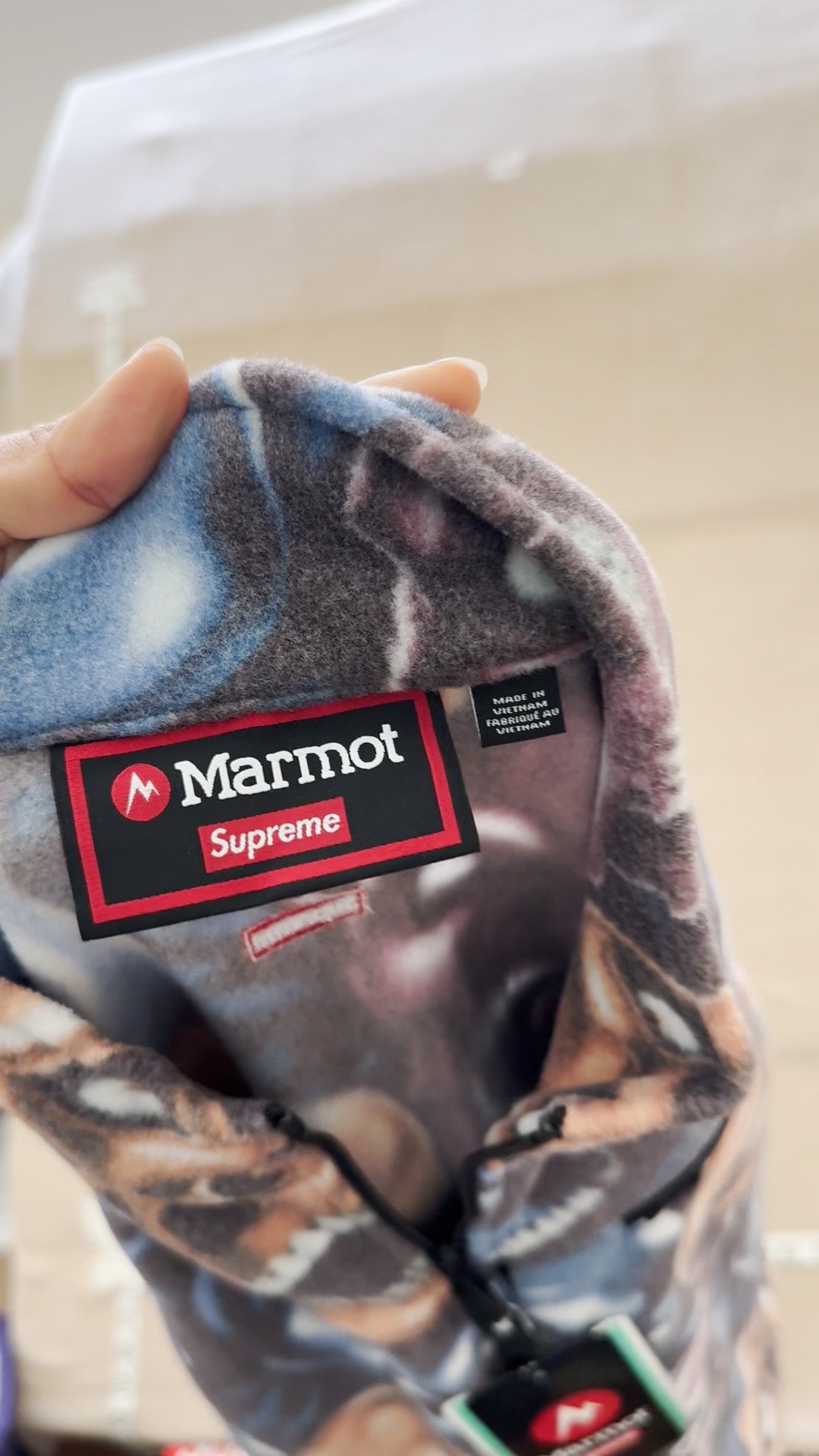 Supreme Marmot Skull Print Fleece Jacket New With Tags