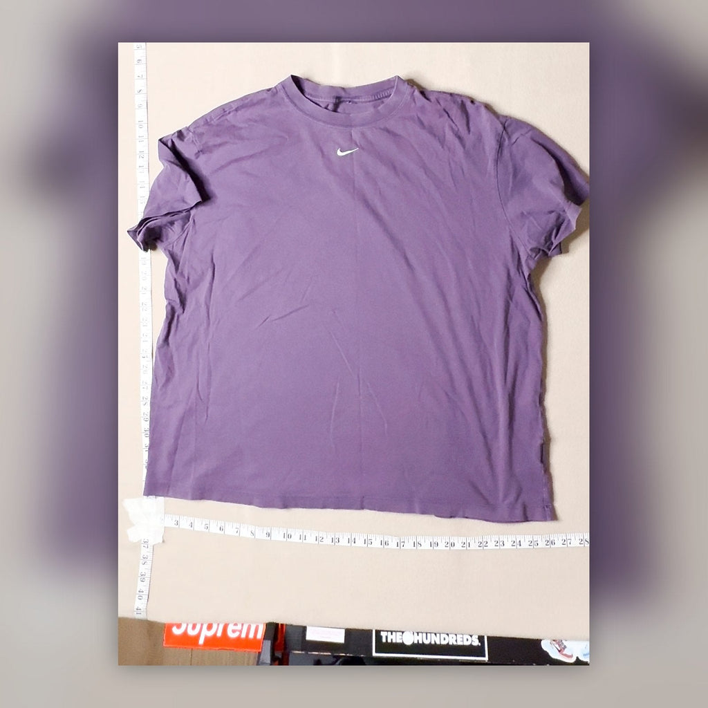Nike Center Swoosh T-Shirt Purple Short Sleeve Crewneck Tee