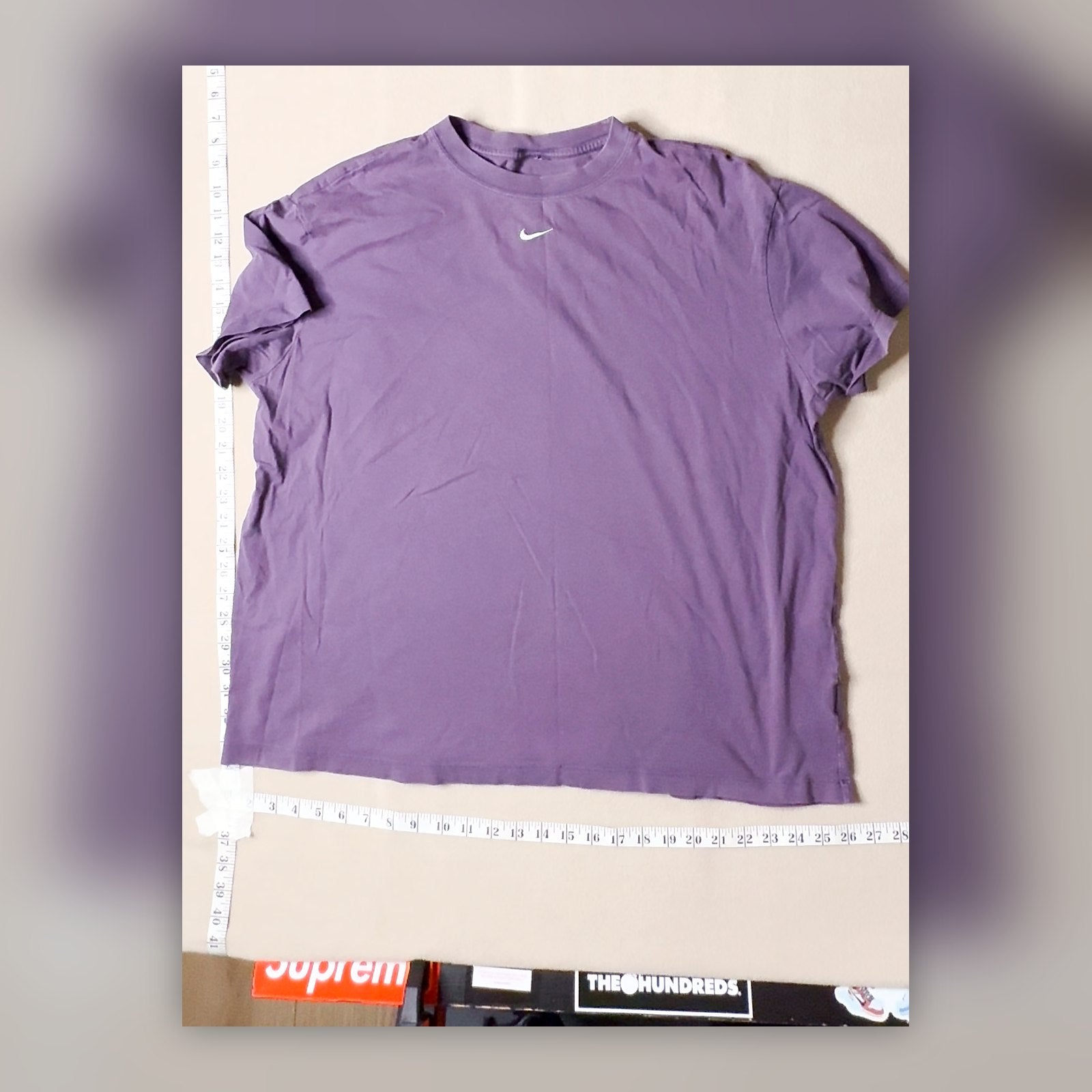 Nike Center Swoosh T-Shirt Purple Short Sleeve Crewneck Tee