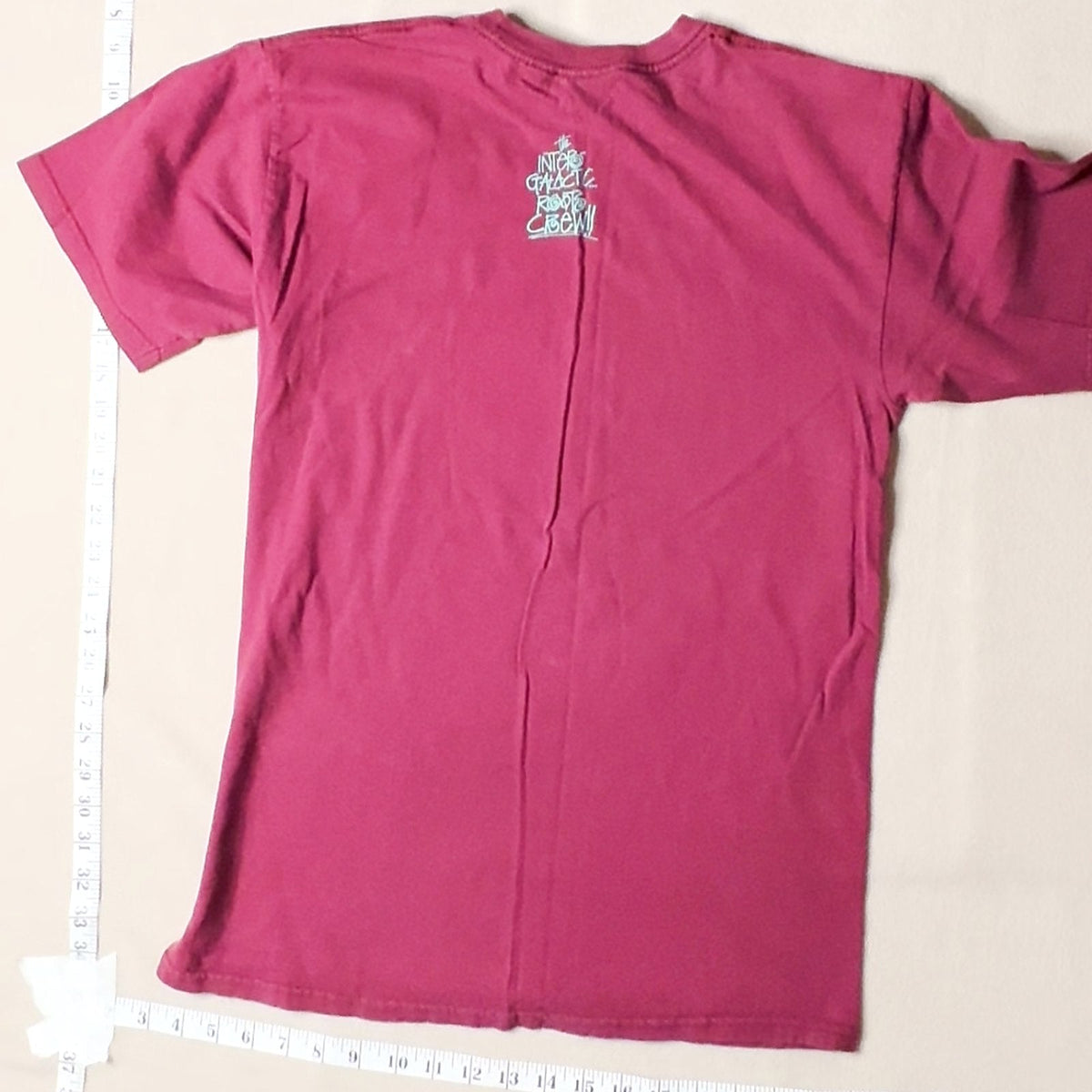 Stussy Astronaut Graphic T-Shirt Maroon Red Size Medium